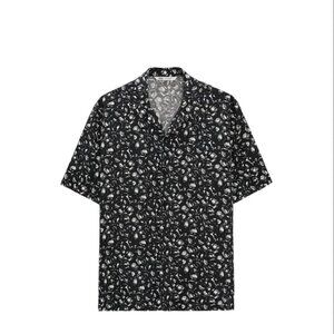 ZARA ABSTRACT PRINT SHIRT BLACK SIZE XL | 6917/477/800